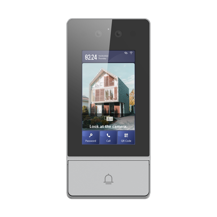 LTS LTH‑401M‑WIFI 4.3″ Face Recognition Video Intercom Door Station mounted outdoors