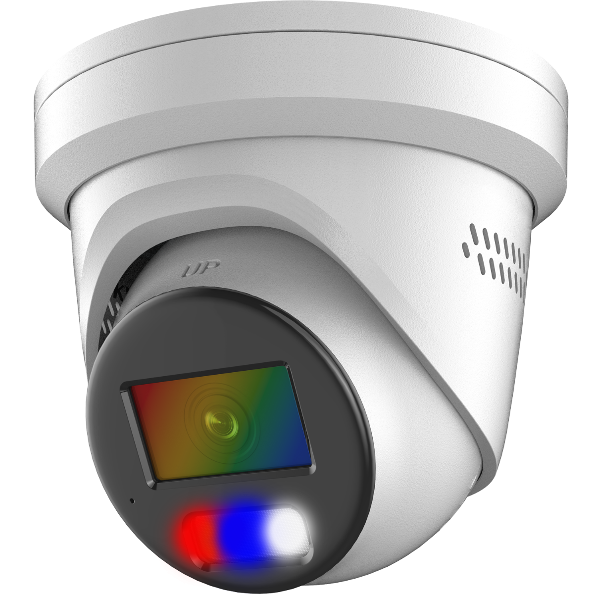 Front-facing view of LTS CMIP3C82WI‑28SDL 8 MP Active-Deterrence Turret Camera