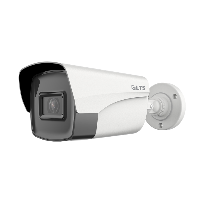 Front view of LTS CMHR9252N‑28FN 5 MP Fixed Bullet Camera with IR LEDs
