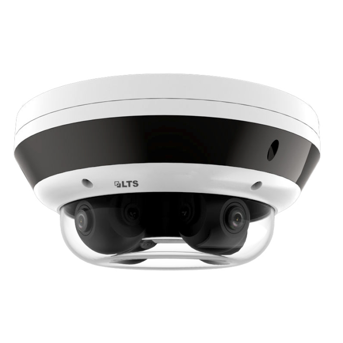 Compact LTS CMIP7553W4‑SZ8 multi‑lens IP camera showing four varifocal sensors