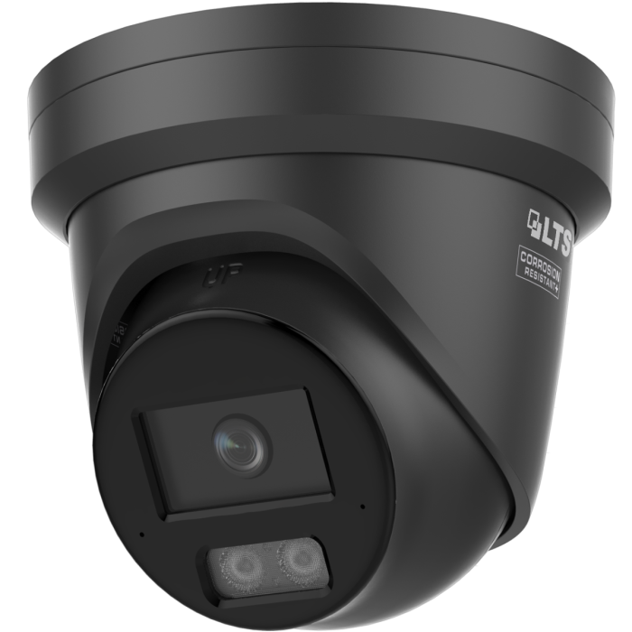 Front-facing view of LTS CMIP3CD42WIB‑28AISP 4MP AI Color 24/7 turret camera