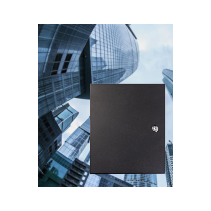 LTS LTK2802 two-door access control panel in lockable metal enclosure with built-in PSU