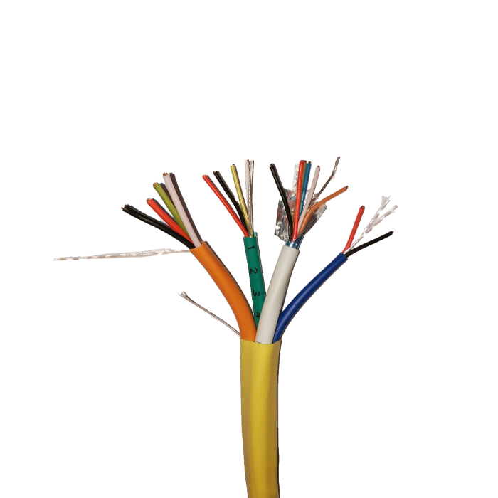 LTAC1822Y-CMR 500 ft yellow stranded control cable with multi-conductor power, control, and shielded pair