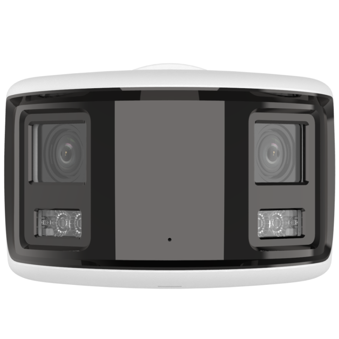 Front-facing panoramic view of LTS CMIP9C8PW‑SDL 8 MP bullet camera with twin lenses