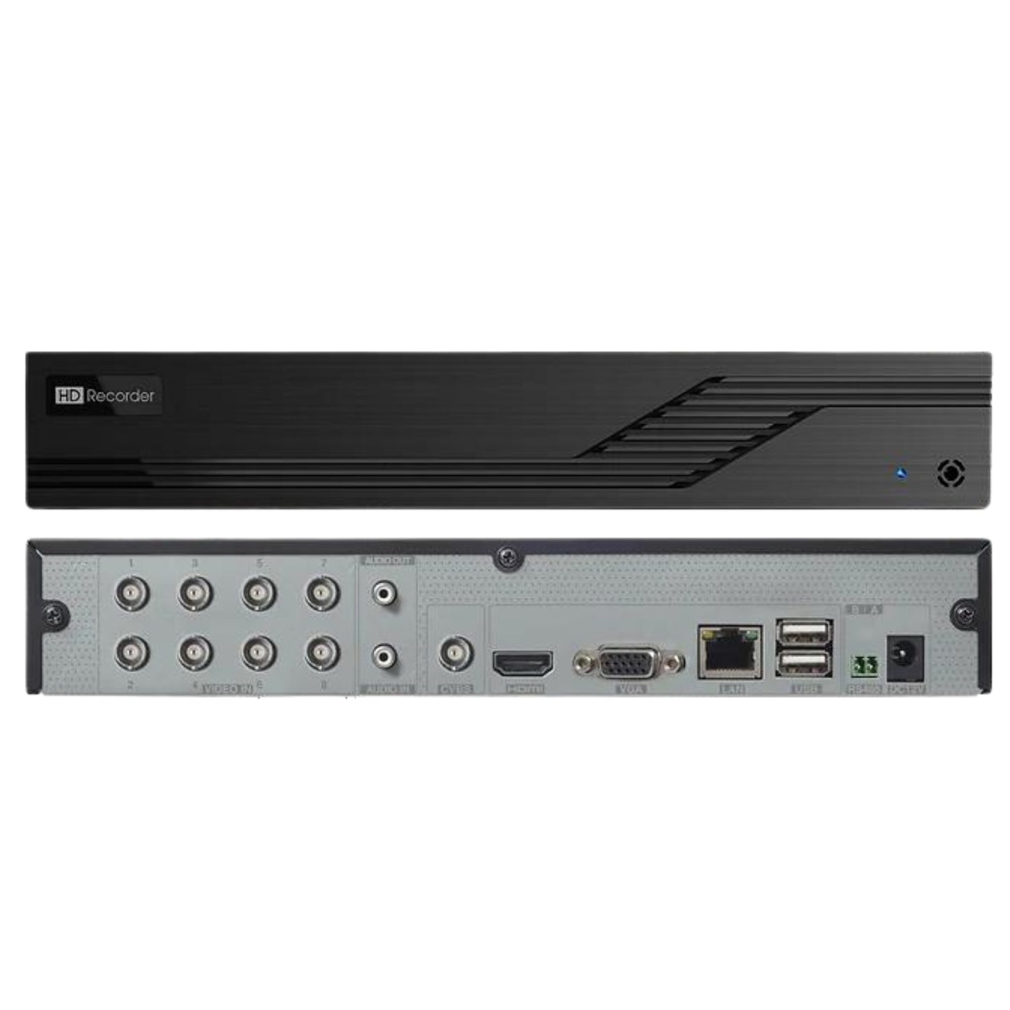 TVT ED8008H5‑BN 8‑Ch Hybrid DVR (5 MP Lite) with H.265, HDMI/VGA & NDAA Compliance