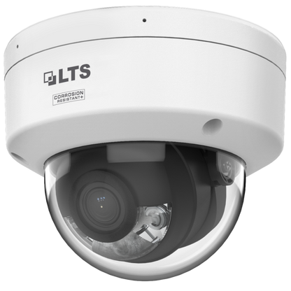 Front-facing view of LTS CMIP7CD42WI‑28AISP 4 MP AI Color 24/7 dome camera