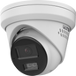 Front view of LTS CMHT1722‑28LS 2 MP Turret TVI Camera with mic and strobe light
