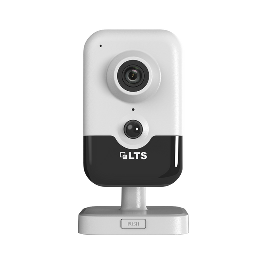 Front view of LTS CMIP8942W‑28SDA‑WIFI 4 MP Smart Cube IP Camera