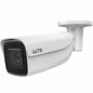 Front view of LTS CMIP9763W‑SDZ 6 MP motorized varifocal bullet camera with junction box