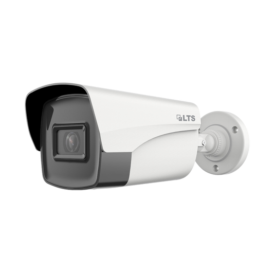 Front view of LTS CMHR9252N‑28FN 5 MP Fixed Bullet Camera with IR LEDs