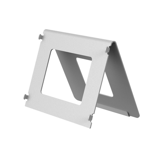 SECC steel desk stand bracket (LTH‑D311‑DESK) holding LTS 7″ indoor intercom station