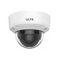 Front view of LTS CMIP7283W‑SDZ 8 MP motorized dome camera with varifocal lens