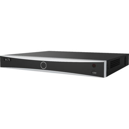 Front-view of LTS LTN8608D‑P8N 8‑channel 8K PoE NVR with HDMI and PoE ports