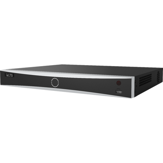 Front-view of LTS LTN8608D‑P8N 8‑channel 8K PoE NVR with HDMI and PoE ports