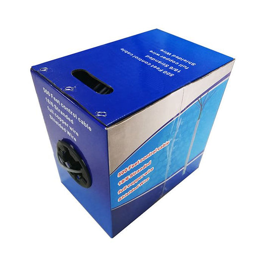 Shielded 500 ft spool of LTS LTAC1806G‑CMR Cat 6 network cable (riser-rated)