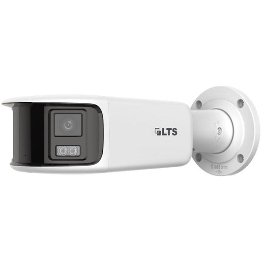 Front-facing panoramic view of LTS CMIP9C8PW‑SDL 8 MP bullet camera with twin lenses