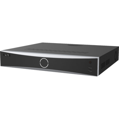 Front view of LTS LTN8932D‑P16N 32‑Channel 8K PoE Network Video Recorder with HDMI and SATA ports