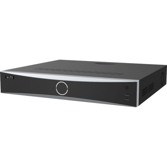 Front view of LTS LTN8932D‑P16N 32‑Channel 8K PoE Network Video Recorder with HDMI and SATA ports