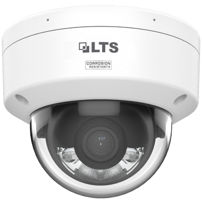 Front-facing view of LTS CMIP7CD42WI‑28AISP 4 MP AI Color 24/7 dome camera
