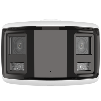 Front-facing panoramic view of LTS CMIP9C8PW‑SDL 8 MP bullet camera with twin lenses