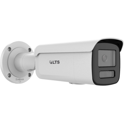Front-facing view of LTS CMIP9CD42WI‑28AISP 4 MP AI Color 24/7 bullet camera