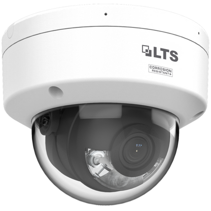 Front-facing view of LTS CMIP7CD42WI‑28AISP 4 MP AI Color 24/7 dome camera