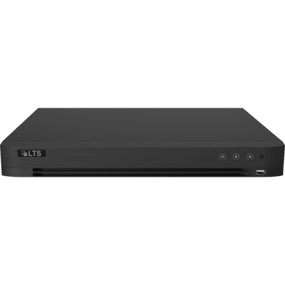 Front view of LTS LTD8504D‑ST 1U 4‑Channel Hybrid DVR with HDMI/VGA ports