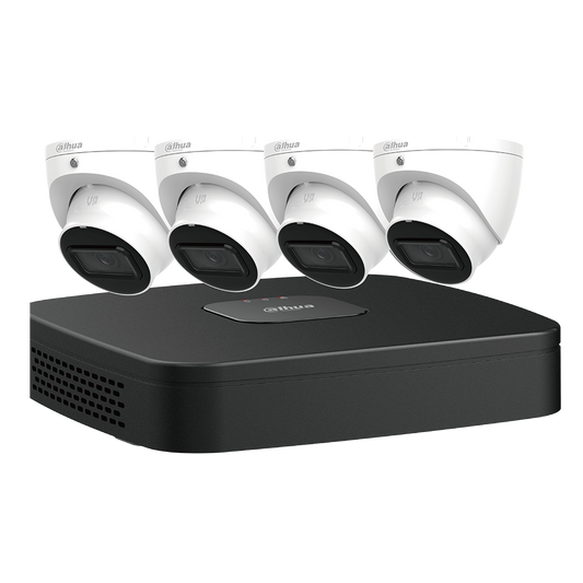 Dahua 4MP IP E-VU Security System with 4 Cameras & 4K NVR, 2TB HDD, PoE -N444L42A