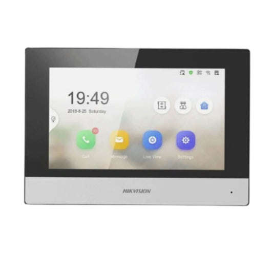Hikvision DS‑KH6320‑WE1T 7″ Wi‑Fi/PoE Touchscreen Intercom Monitor (US model)