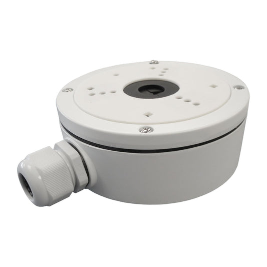 Hikvision DS‑1280ZJ‑S Aluminum Junction Box – Wall Mount Base for Dome/Turret Cameras