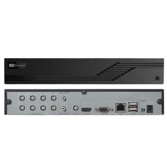 TVT ED8008H5‑BN 8‑Ch Hybrid DVR (5 MP Lite) with H.265, HDMI/VGA & NDAA Compliance